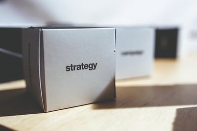 strategy text on box