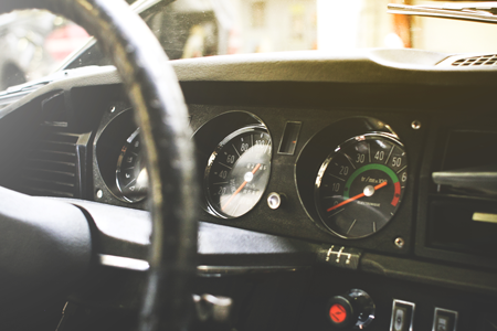 Image of a car dashboard and speedometer. Rev up lead generation tactics with inbound marketing tools and tactics.