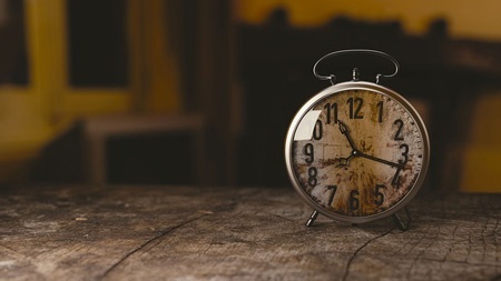 Image of an alarm clock. It takes time to establish a social media presence.